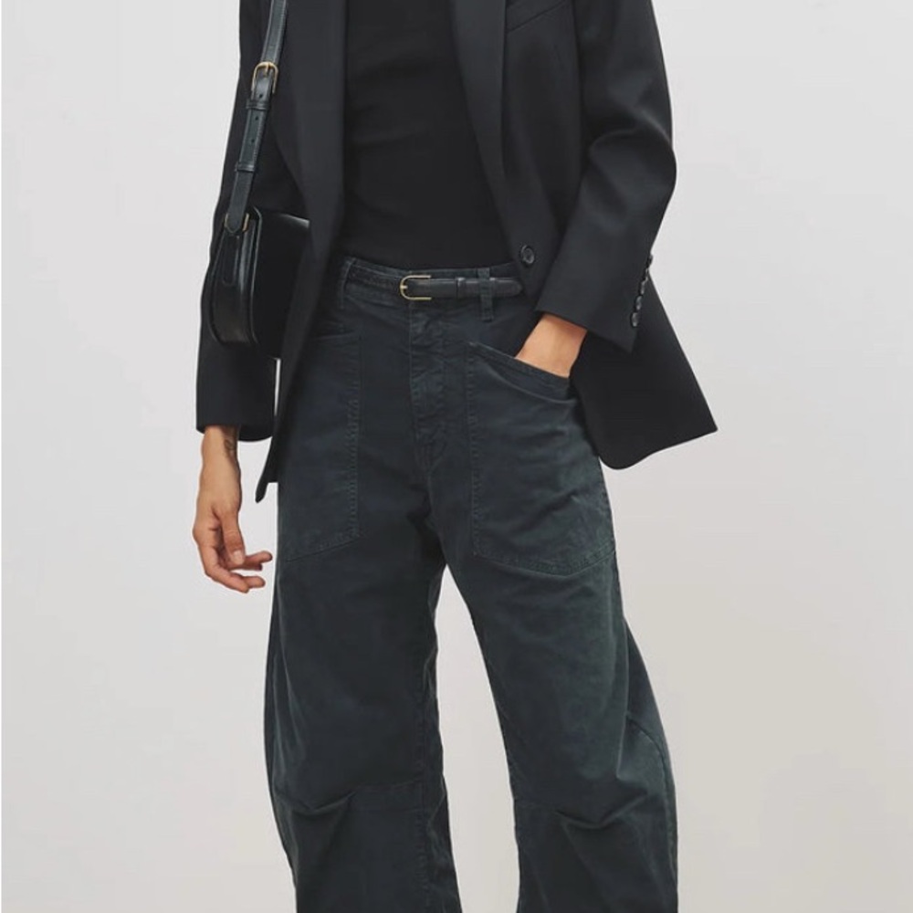 Nili Lotan Shon Carbon Bow Leg Pant 2 - Picture 4 of 9